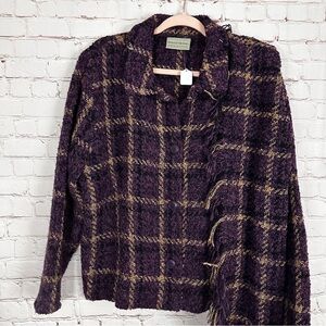 Weave of the Irish Jacket Wool Blend With‎ Matching Scarf Size L